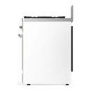 ILVE Majestic III 30-inch Dual Fuel Range with 5 Liquid Propane Burner and Solid Door Electric Oven in White with Chrome Trim (UM30QNR3WHCLP)