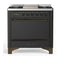 ILVE Majestic III 36-inch Dual Fuel Range with 5 Liquid Propane Burner, Griddle and Solid Door Electric Oven in Graphite Matte with Burnished Trim (UM36FQNR3MGBLP)