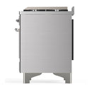 ILVE Majestic III 36-inch Dual Fuel Range with 5 Liquid Propane Burner, Griddle and Solid Door Electric Oven in Stainless Steel with Chrome Trim (UM36FQNR3SSCLP)