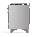 ILVE Majestic III 48-inch Dual Fuel Range with 5 Natural Gas Burner, Griddle and Triple Glass Door Electric Oven in Stainless Steel with Chrome Trim (UM48FNR3SSC)