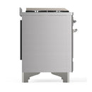 ILVE Majestic III 48-inch Dual Fuel Range with 5 Liquid Propane Burner, Griddle and Solid Door Electric Oven in Stainless Steel with Chrome Trim (UM48FQNR3SSCLP)
