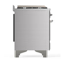 ILVE Majestic III 48-inch Dual Fuel Range with 5 Natural Gas Burner, Griddle, French Top and Triple Glass Door Electric Oven in Stainless Steel with Chrome Trim (UM48FSNR3SSC)