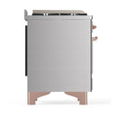 ILVE Majestic III 48-inch Dual Fuel Range with 5 Liquid Propane Burner, Griddle, French Top and Triple Glass Door Electric Oven in Stainless Steel with Copper Trim (UM48FSNR3SSPLP)
