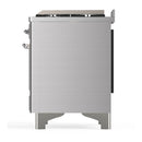 ILVE Majestic III 60-inch Dual Fuel Range with 5 Liquid Propane Burner, Griddle and Triple Glass Door Electric Oven in Stainless Steel with Chrome Trim (UM60FNR3SSCLP)