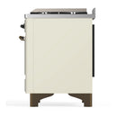 ILVE Majestic III 60-inch Dual Fuel Range with 5 Liquid Propane Burner, Griddle and Solid Door Electric Oven in Antique White with Burnished Trim (UM60FQNR3AWBLP)
