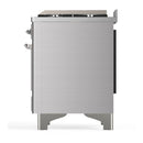 ILVE Majestic III 60-inch Dual Fuel Range with 5 Liquid Propane Burner, Griddle and Solid Door Electric Oven in Stainless Steel with Chrome Trim (UM60FQNR3SSCLP)