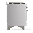 ILVE Majestic III 60-inch Dual Fuel Range with 7 Natural Gas Burner, Griddle and Solid Door Electric Oven in Stainless Steel with Chrome Trim (UM60FQNR3SSC)