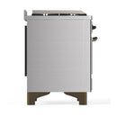 ILVE Majestic III 60-inch Dual Fuel Range with 5 Liquid Propane Burner, Griddle, French Top and Triple Glass Door Electric Oven in Stainless Steel with Burnished Trim (UM60FSNR3SSBLP)