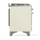 ILVE Majestic III 60-inch Dual Fuel Range with 5 Liquid Propane Burner, Griddle, French Top and Solid Door Electric Oven in Antique White with Chrome Trim (UM60FSQNR3AWCLP)