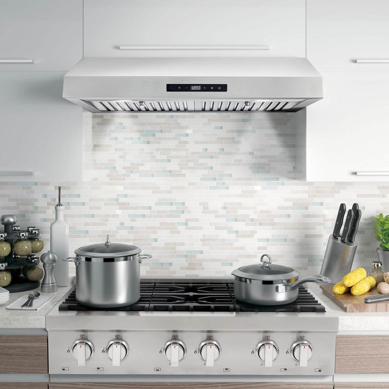 Cosmo 30-Inch 380 CFM Ductless Under Cabinet Range Hood in Stainless Steel (UMC30-DL)