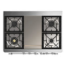 ILVE Majestic III 40-inch Dual Fuel Range with 6 Natural Gas Burner, Griddle and Triple Glass Door Electric Oven in Emerald Green with Chrome Trim (UMD40FNR3EGC)