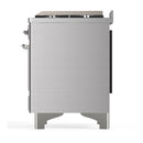 ILVE Majestic III 40-inch Dual Fuel Range with 6 Natural Gas Burner, Griddle and Triple Glass Door Electric Oven in Stainless Steel with Chrome Trim (UMD40FNR3SSC)
