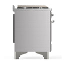 ILVE Majestic III 40-inch Dual Fuel Range with 6 Natural Gas Burner, Griddle and Triple Glass Door Electric Oven in Stainless Steel with Chrome Trim (UMD40FNR3SSC)