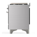 ILVE Majestic III 40-inch Dual Fuel Range with 6 Natural Gas Burner, Griddle and Solid Door Electric Oven in Stainless Steel with Chrome Trim (UMD40FQNR3SSC)