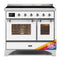 ILVE 40-Inch Majestic II induction Range with 6 Elements - 3.82 cu. ft. Oven - Chrome Trim in Custom RAL Color (UMDI10NS3RALC)