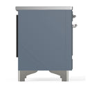 ILVE Majestic III 40-Inch Induction Range with 6 Induction Elements and Triple Glass Door Electric Oven in Blue Grey with Chrome Trim (UMDIB40NR3BGC)