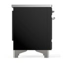 ILVE Majestic III 40-Inch Induction Range with 6 Induction Elements and Triple Glass Door Electric Oven in Glossy Black with Chrome Trim (UMDIB40NR3BKC)