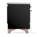 ILVE Majestic III 40-Inch Induction Range with 6 Induction Elements and Triple Glass Door Electric Oven in Glossy Black with Copper Trim (UMDIB40NR3BKP)