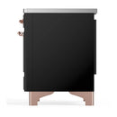 ILVE Majestic III 40-Inch Induction Range with 6 Induction Elements and Triple Glass Door Electric Oven in Glossy Black with Copper Trim (UMDIB40NR3BKP)