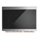 ILVE Majestic III 40-Inch Induction Range with 6 Induction Elements and Triple Glass Door Electric Oven in Glossy Black with Copper Trim (UMDIB40NR3BKP)