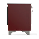 ILVE Majestic III 40-Inch Induction Range with 6 Induction Elements and Triple Glass Door Electric Oven in Burgundy with Chrome Trim (UMDIB40NR3BUC)