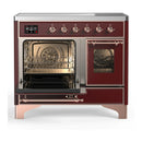 ILVE Majestic III 40-Inch Induction Range with 6 Induction Elements and Triple Glass Door Electric Oven in Burgundy with Copper Trim (UMDIB40NR3BUP)