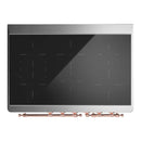 ILVE Majestic III 40-Inch Induction Range with 6 Induction Elements and Triple Glass Door Electric Oven in Burgundy with Copper Trim (UMDIB40NR3BUP)