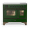 ILVE Majestic III 40-Inch Induction Range with 6 Induction Elements and Triple Glass Door Electric Oven in Emerald Green with Burnished Trim (UMDIB40NR3EGB)