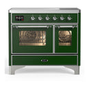 ILVE Majestic III 40-Inch Induction Range with 6 Induction Elements and Triple Glass Door Electric Oven in Emerald Green with Chrome Trim (UMDIB40NR3EGC)