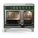 ILVE Majestic III 40-Inch Induction Range with 6 Induction Elements and Triple Glass Door Electric Oven in Emerald Green with Chrome Trim (UMDIB40NR3EGC)