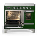 ILVE Majestic III 40-Inch Induction Range with 6 Induction Elements and Triple Glass Door Electric Oven in Emerald Green with Chrome Trim (UMDIB40NR3EGC)