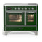 ILVE Majestic III 40-Inch Induction Range with 6 Induction Elements and Triple Glass Door Electric Oven in Emerald Green with Chrome Trim (UMDIB40NR3EGC)