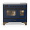 ILVE Majestic III 40-Inch Induction Range with 6 Induction Elements and Triple Glass Door Electric Oven in Mightnight Blue with Burnished Trim (UMDIB40NR3MBB)