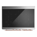 ILVE Majestic III 40-Inch Induction Range with 6 Induction Elements and Triple Glass Door Electric Oven in Mightnight Blue with Copper Trim (UMDIB40NR3MBP)