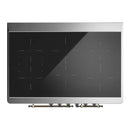 ILVE Majestic III 40-Inch Induction Range with 6 Induction Elements and Triple Glass Door Electric Oven in Matte Graphite with Burnished Trim (UMDIB40NR3MGB)