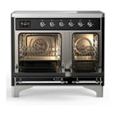 ILVE Majestic III 40-Inch Induction Range with 6 Induction Elements and Triple Glass Door Electric Oven in Matte Graphite with Chrome Trim (UMDIB40NR3MGC)