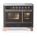 ILVE Majestic III 40-Inch Induction Range with 6 Induction Elements and Triple Glass Door Electric Oven in Matte Graphite with Copper Trim (UMDIB40NR3MGP)