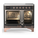 ILVE Majestic III 40-Inch Induction Range with 6 Induction Elements and Triple Glass Door Electric Oven in Matte Graphite with Copper Trim (UMDIB40NR3MGP)