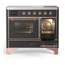 ILVE Majestic III 40-Inch Induction Range with 6 Induction Elements and Triple Glass Door Electric Oven in Matte Graphite with Copper Trim (UMDIB40NR3MGP)