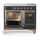ILVE Majestic III 40-Inch Induction Range with 6 Induction Elements and Triple Glass Door Electric Oven in Matte Graphite with Copper Trim (UMDIB40NR3MGP)