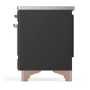 ILVE Majestic III 40-Inch Induction Range with 6 Induction Elements and Triple Glass Door Electric Oven in Matte Graphite with Copper Trim (UMDIB40NR3MGP)