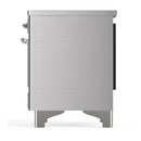 ILVE Majestic III 40-Inch Induction Range with 6 Induction Elements and Triple Glass Door Electric Oven in Stainless Steel with Chrome Trim (UMDIB40NR3SSC)