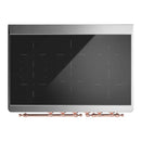 ILVE Majestic III 40-Inch Induction Range with 6 Induction Elements and Triple Glass Door Electric Oven in Stainless Steel with Copper Trim (UMDIB40NR3SSP)