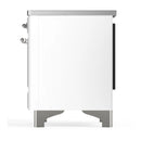 ILVE Majestic III 40-Inch Induction Range with 6 Induction Elements and Triple Glass Door Electric Oven in White with Chrome Trim (UMDIB40NR3WHC)