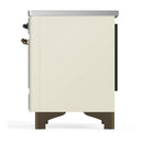 ILVE Majestic III 40-Inch Induction Range with 6 Induction Elements and Solid Door Electric Oven in Antique White with Burnished Trim (UMDIB40QNR3AWB)