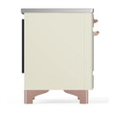 ILVE Majestic III 40-Inch Induction Range with 6 Induction Elements and Solid Door Electric Oven in Antique White with Copper Trim (UMDIB40QNR3AWP)