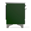 ILVE Majestic III 40-Inch Induction Range with 6 Induction Elements and Solid Door Electric Oven in Emerald Green with Chrome Trim (UMDIB40QNR3EGC)