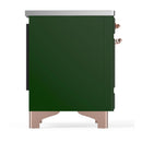 ILVE Majestic III 40-Inch Induction Range with 6 Induction Elements and Solid Door Electric Oven in Emerald Green with Copper Trim (UMDIB40QNR3EGP)