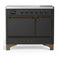 ILVE Majestic III 40-Inch Induction Range with 6 Induction Elements and Solid Door Electric Oven in Matte Graphite with Burnished Trim (UMDIB40QNR3MGB)