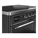 ILVE Majestic III 40-Inch Induction Range with 6 Induction Elements and Solid Door Electric Oven in Matte Graphite with Chrome Trim (UMDIB40QNR3MGC)